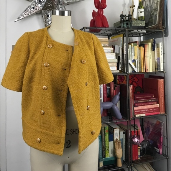 SALE Idra Lasata Military Boucle Tweed Blazer - Picture 6 of 8